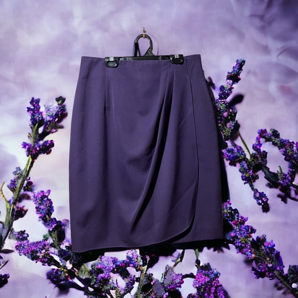 Anthony Michael 100% Wool Purple Skirt